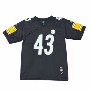 Reebok Vintage Polamalu Black and Yellow Football Jersey
